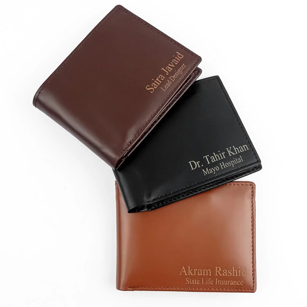 Engraved Leather Wallet (Men)